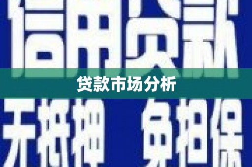 响水贷款市场分析
