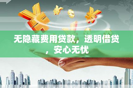响水无隐藏费用贷款，透明借贷，安心无忧