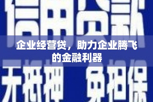 响水企业经营贷，助力企业腾飞的金融利器