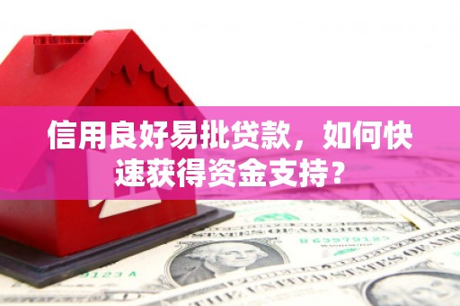 响水信用良好易批贷款，如何快速获得资金支持？