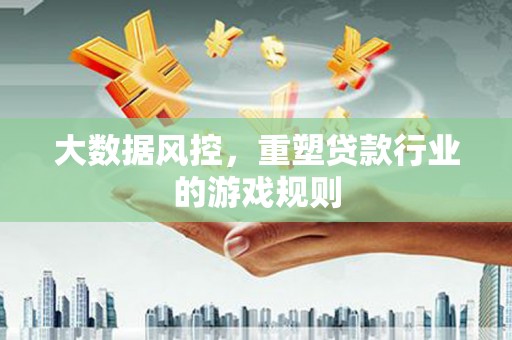 响水大数据风控，重塑贷款行业的游戏规则