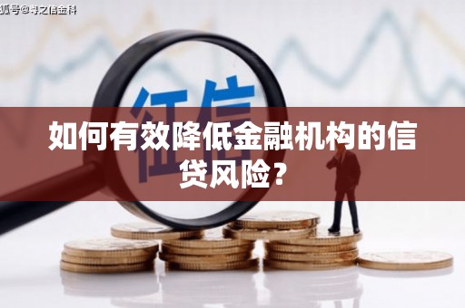 响水如何有效降低金融机构的信贷风险？