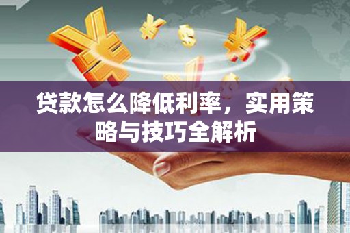响水贷款怎么降低利率，实用策略与技巧全解析