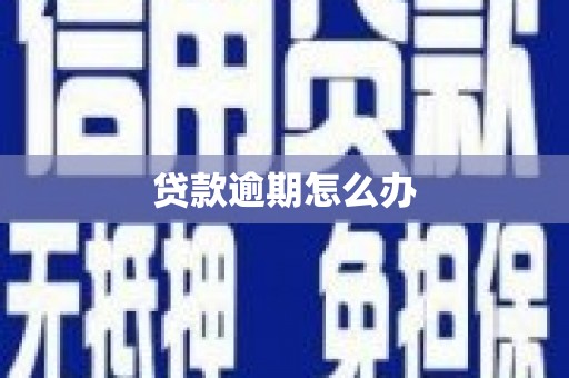 响水贷款逾期怎么办