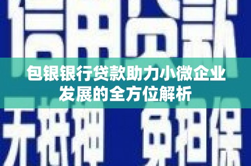 响水包银银行贷款助力小微企业发展的全方位解析