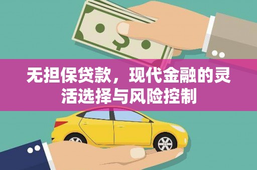 响水无担保贷款，现代金融的灵活选择与风险控制