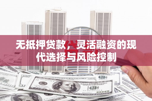 响水无抵押贷款，灵活融资的现代选择与风险控制