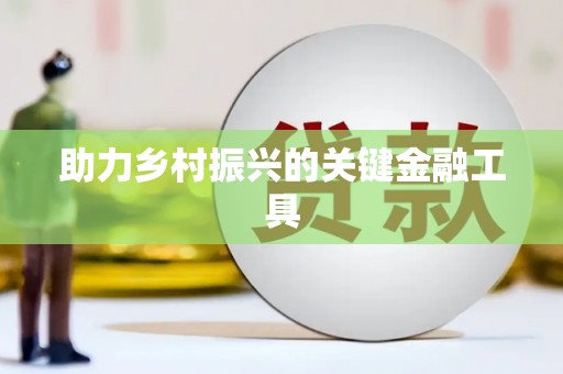 响水助力乡村振兴的关键金融工具