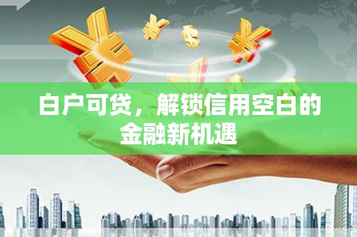 响水白户可贷，解锁信用空白的金融新机遇