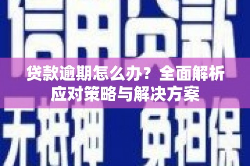 响水贷款逾期怎么办？全面解析应对策略与解决方案