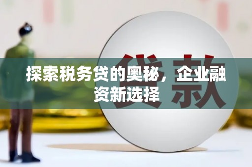 响水探索税务贷的奥秘，企业融资新选择