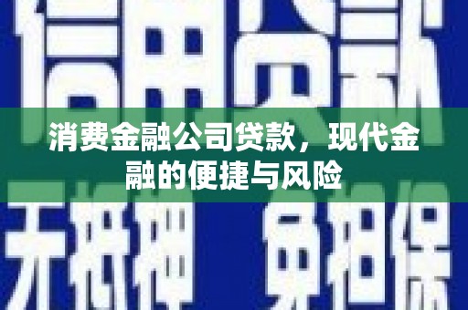 响水消费金融公司贷款，现代金融的便捷与风险