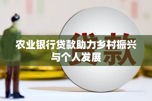 响水农业银行贷款助力乡村振兴与个人发展