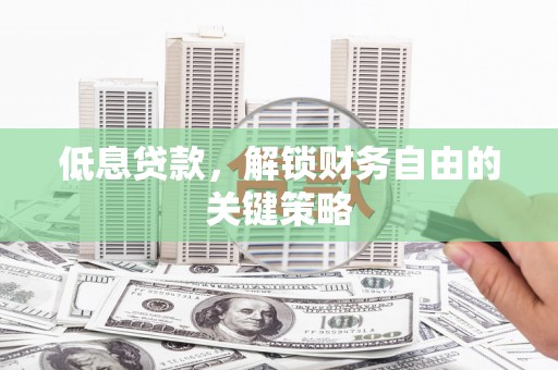 响水低息贷款，解锁财务自由的关键策略