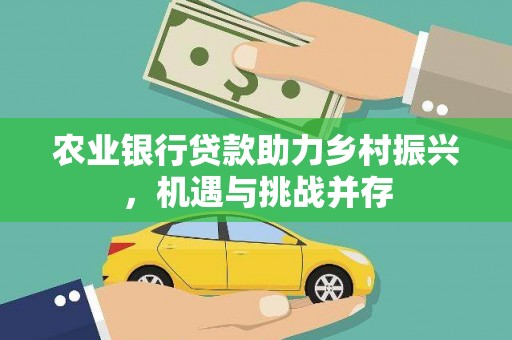 响水农业银行贷款助力乡村振兴，机遇与挑战并存
