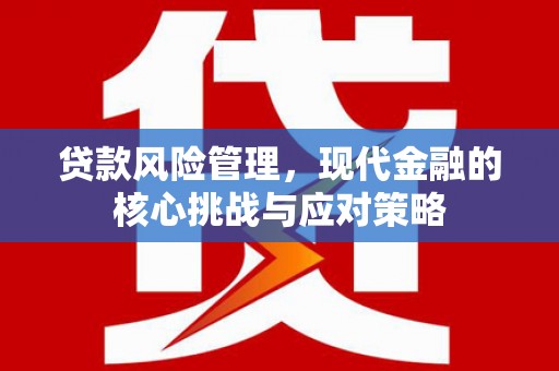 响水贷款风险管理，现代金融的核心挑战与应对策略