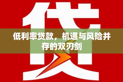 响水低利率贷款，机遇与风险并存的双刃剑