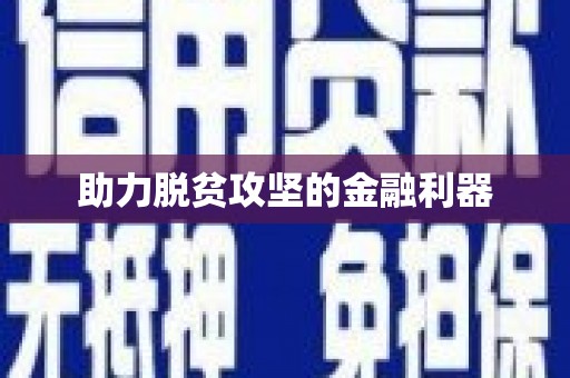 响水助力脱贫攻坚的金融利器