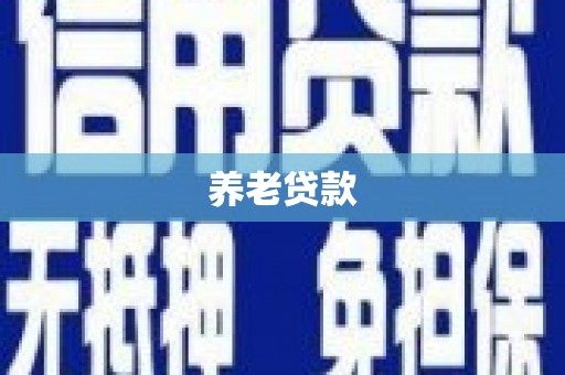 响水养老贷款